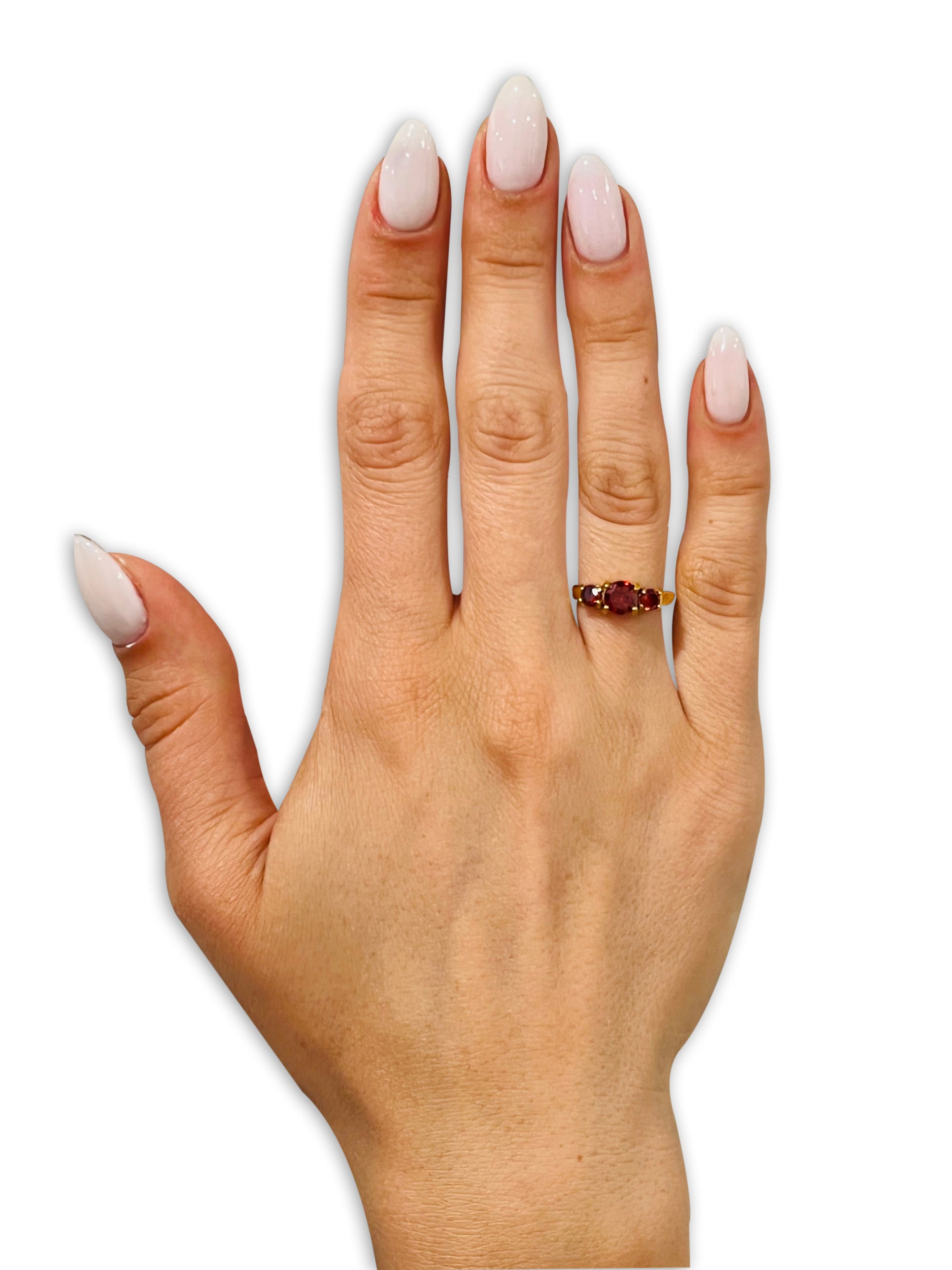 Yellow Gold Solitaire Ring - Ruby Wedding Ring - Anniversary Ring - Engagement Ring - Titanium Ring