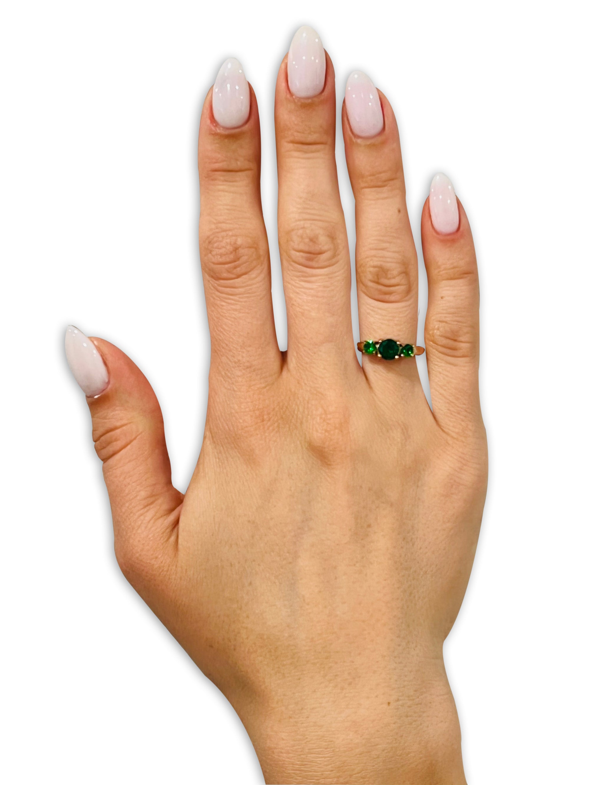 Emerald Wedding Ring - Solitaire Wedding Ring - Solitaire Ring - Yellow Gold - 18k