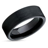 Black Tungsten Wedding Ring - Black Tungsten Ring - Tungsten Wedding Band - Black Ring
