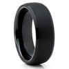 8mm - Black Brushed Tungsten Ring - Tungsten Wedding Band - Black Ring - Clean Casting Jewelry