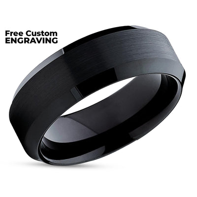 Black Zirconium Wedding Ring - Zirconium Wedding Ring - Engagement Ring - Zirconium