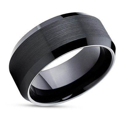 Black Wedding Ring - Black Tungsten Ring - Tungsten Wedding Band - Black Ring