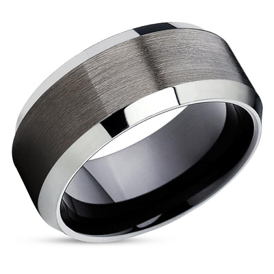 Black Tungsten Wedding Band - Gunmetal - Gray Tungsten Ring - Gunmetal Wedding Ring