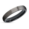 Gunmetal Tungsten Ring - 4mm Black Tungsten - Gunmetal Wedding Band - Gunmetal