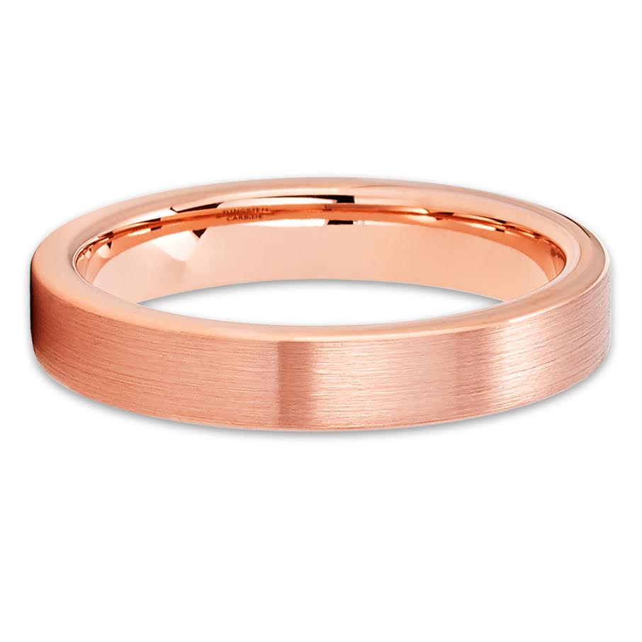 Rose Gold Tungsten Wedding Band - Rose Gold Tungsten - Men & Women Tungsten - Clean Casting Jewelry
