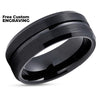 Black Tungsten Ring - Black Wedding Ring - Wedding Ring - Wedding Band - Black Ring