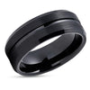 Black Wedding Ring - 10mm Wedding Ring - Black Tungsten Ring - 6mm Wedding Ring - 8mm