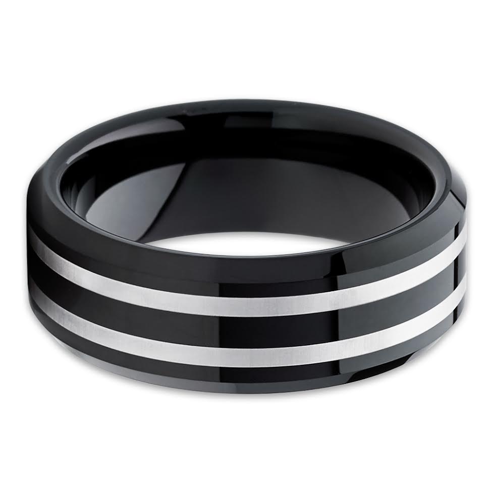 Black Tungsten Ring - Black Wedding Band - Tungsten Wedding Ring - Black Band - Clean Casting Jewelry