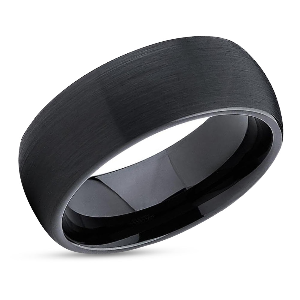 Zirconium Wedding Band - Black Zirconium Band - Black Wedding Band - Black Ring