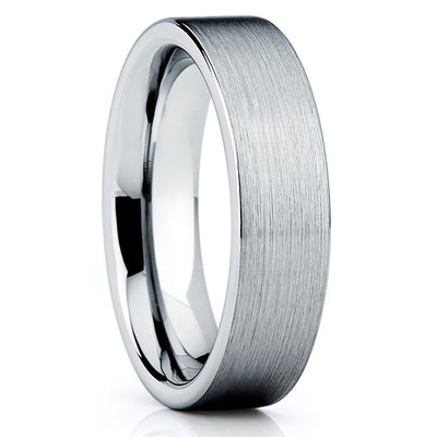 Cobalt Wedding Band - Brush - Silver Cobalt Ring - Cobalt Chrome Ring - Clean Casting Jewelry