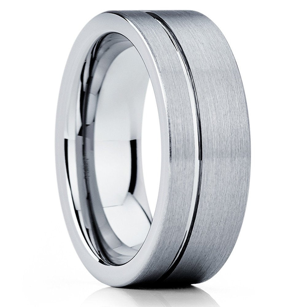 Cobalt Wedding Band - Cobalt Wedding Ring - Cobalt Chrome Ring - Brush - Clean Casting Jewelry