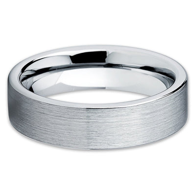 Cobalt Wedding Band - Brush - Silver Cobalt Ring - Cobalt Chrome Ring - Clean Casting Jewelry