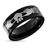 Claddagh Wedding Ring - Black Tungsten Ring - Engagement Ring - Claddagh Tungsten Ribng