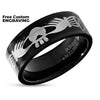 Claddagh Wedding Ring - Black Tungsten Ring - Engagement Ring - Claddagh Tungsten Ribng