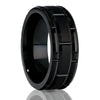 Man's Wedding Ring - Black Tungsten Ring - Engagement Ring - Anniversary Ring - Black Ring