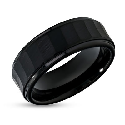 Black Tungsten Wedding Ring - Man's Ring - Tungsten Carbide Ring - Engagement Ring