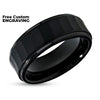 Black Tungsten Wedding Ring - Man's Ring - Tungsten Carbide Ring - Engagement Ring