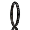 2mm Eternity Wedding Ring - Black Titanium Ring - Eternity Ring - Engagement Ring - Black CZ Ring