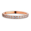 2mm Eternity Wedding Ring - Rose Gold Titanium Ring - Eternity Ring - Engagement Ring - Black CZ Ring