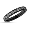 3mm Titanium Wedding Ring - CZ Wedding Ring - Black Titanium Ring - Engagement Ring