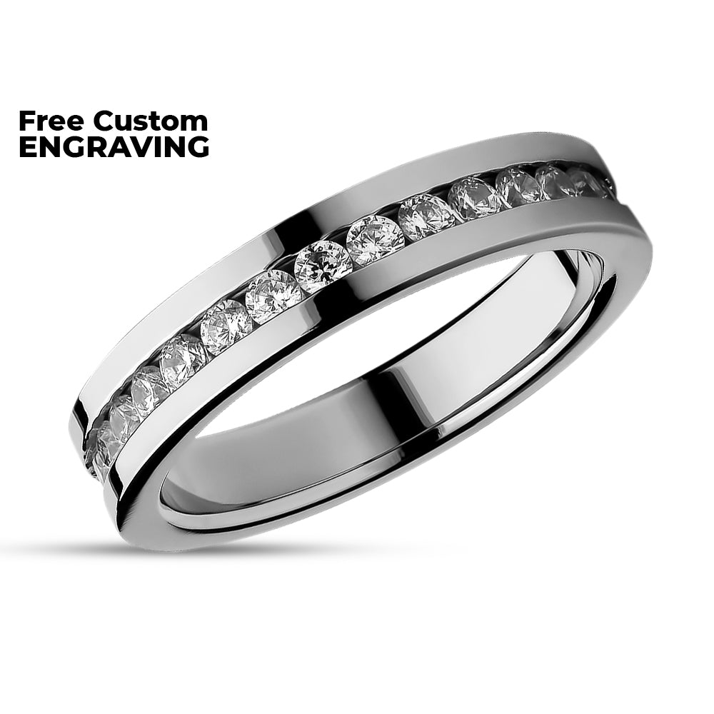 4mm Titanium Wedding Ring - Ladies Titanium Ring - Engagement Ring - Anniversary Ring