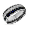 Carbon Fiber Wedding Band - 8mm Wedding Ring - Carbon Fiber Ring - Meteorite rING