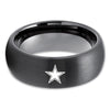 Dallas Cowboys Tungsten Ring - Black Tungsten Ring - Anniversary Ring - Football Ring