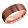 Espresso Tungsten Wedding Ring - Rose Gold - Rose Gold Tungsten - Wedding Ring