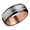 Rose Gold Wedding Ring - Tungsten Wedding Band - Man's Wedding Ring - Woman's Ring