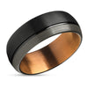 Black Wedding Ring - Espresso Wedding Ring - Gunmetal Tungsten Ring - Black Ring