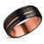 Black Wedding Ring - Rose Gold Wedding Ring - Men's Wedding Ring - Women's Ring