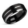 Men's Wedding Ring - Black Tungsten Ring - Tungsten Wedding Band - Black Wedding Band