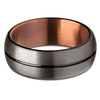 Gunmetal Wedding Ring - Espresso Wedding Ring - Copper Ring - Tungsten Ring