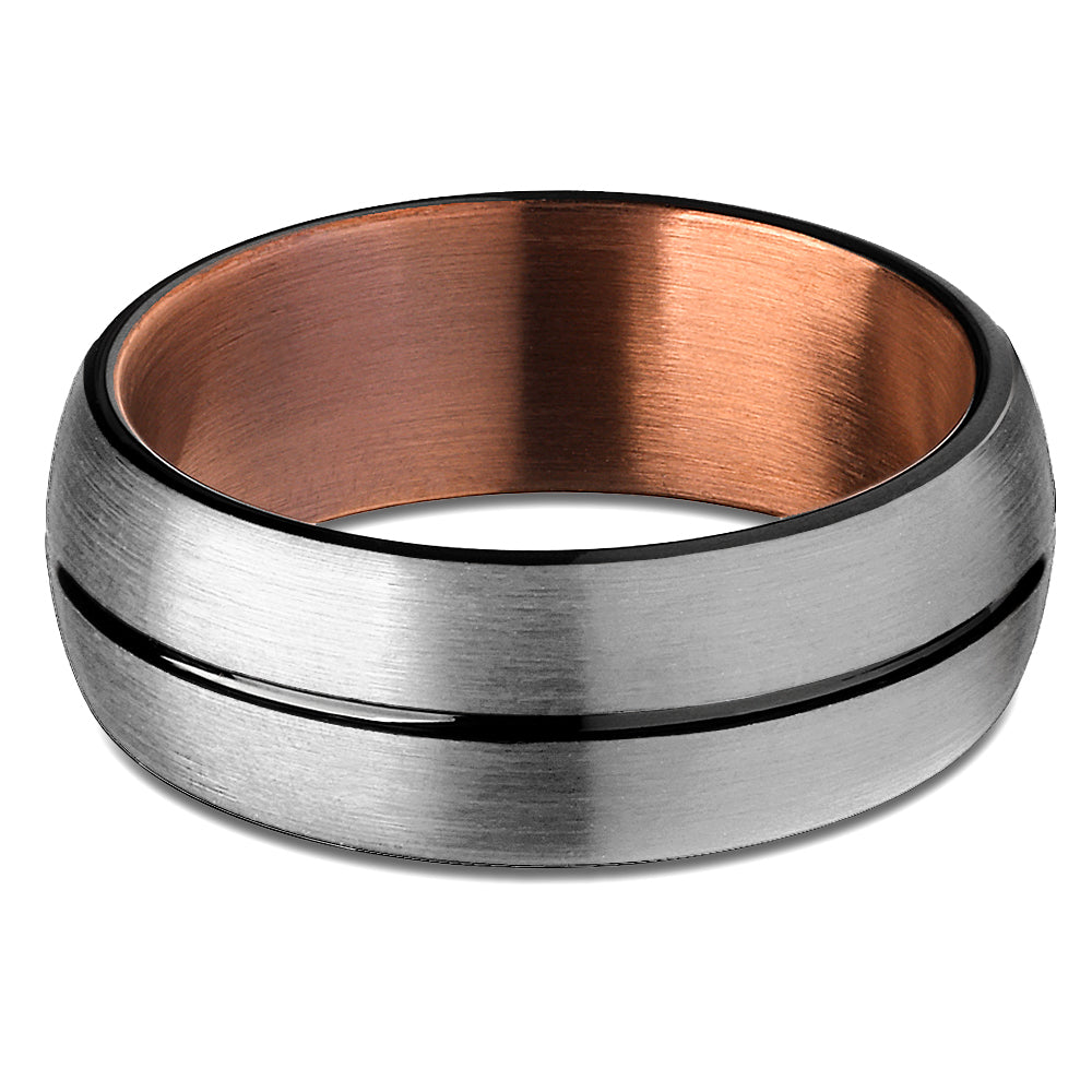 Black Tungsten Ring - Espresso Wedding Ring - Wedding Band - Tungsten Ring