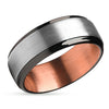 Rose Gold Wedding Ring - Tungsten Wedding Band - Wedding Ring - Rose Gold Band