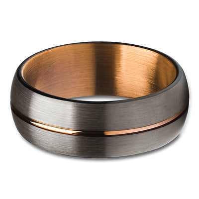 Gunmetal Wedding Ring - Espresso Wedding Ring - Copper Wedding Band - Black Ring