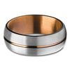 Espresso Wedding Ring - Gray Wedding Ring - Gray Wedding Band - Espresso Ring