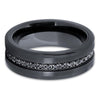 Black Wedding Band - 8mm Wedding Ring - Man's Wedding Ring - Man's Wedding Ring