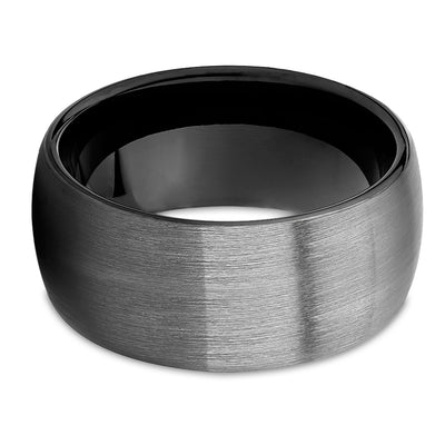 10mm Wedding Ring - Gunmetal Wedding Ring - Tungsten Ring - Gunmetal Wedding Band