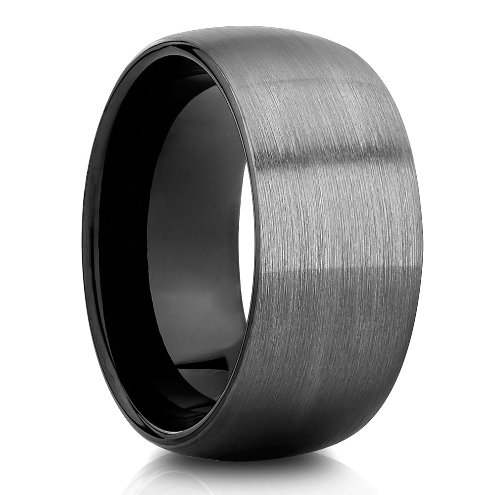 10mm Wedding Ring - Gunmetal Wedding Ring - Tungsten Ring - Gunmetal Wedding Band