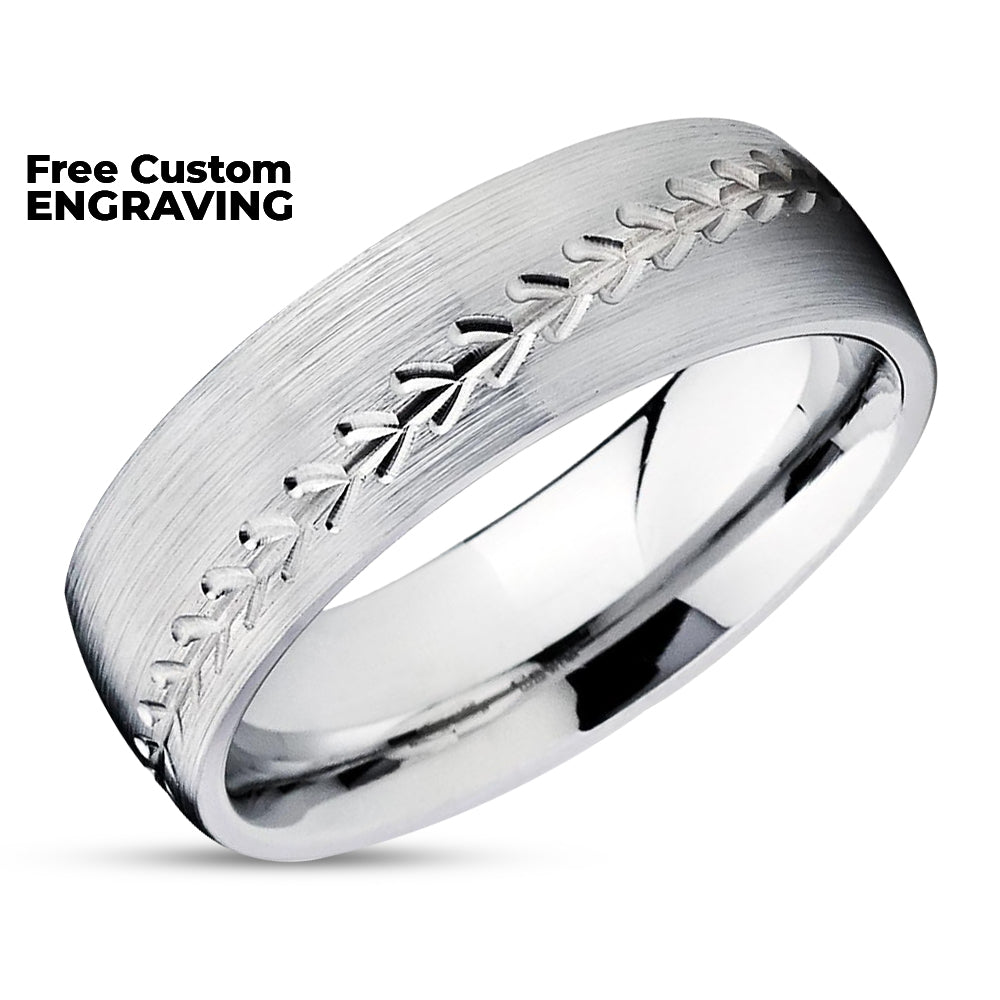 Baseball Wedding Band - Cobalt Wedding Ring - Baseball Wedding Ring - Baseball Ring