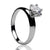 Titanium Wedding Ring - Solitaire Wedding Ring - CZ Wedding Ring - White Diamond Ring - Engagement