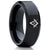 Masonic Wedding Ring - Masonic Ring - Black Tungsten Ring - Tungsten Wedding Ring
