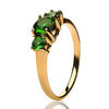 Emerald Wedding Ring - Solitaire Wedding Ring - Titanium Wedding Ring - Engagement Ring