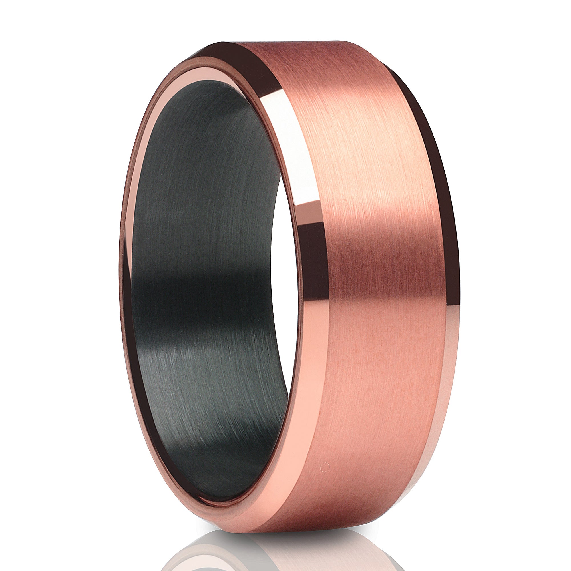 Matte Finished Wedding Ring - Rose Gold Tungsten Ring - Rose Gold Wedding Ring