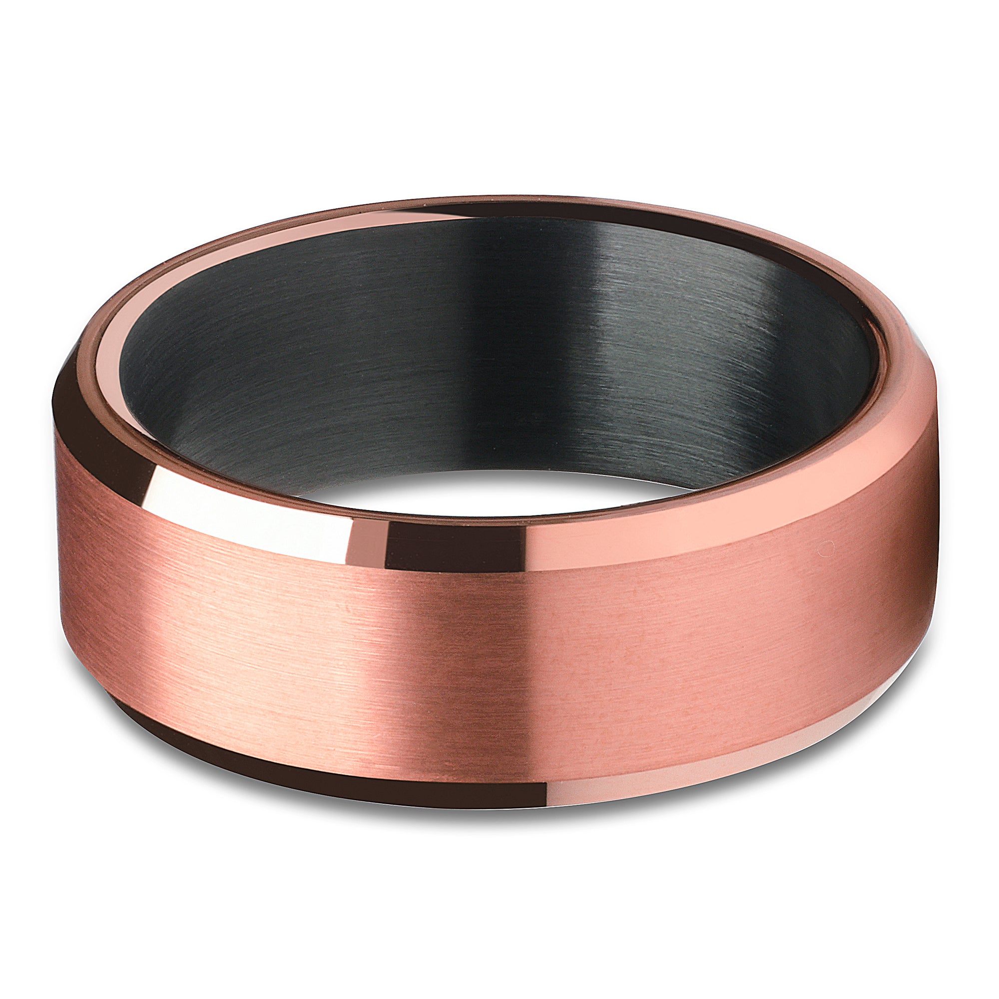 Matte Finished Wedding Ring - Rose Gold Tungsten Ring - Rose Gold Wedding Ring