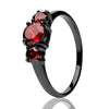 Ruby Wedding Ring - Solitaire Wedding Ring - Ruby Titanium Ring - Engagement Ring