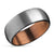Copper Wedding Ring - Espresso Wedding Band - Black Tungsten Ring - Gray Ring