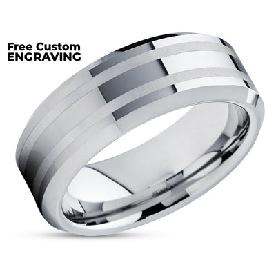 Man's Wedding Ring - Tungsten Wedding Band - Unique Tungsten Ring - Engagement Band