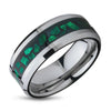 Abalone Wedding Ring - Tungsten Wedding Ring - 8mm Wedding Ring - Tungseten Carbide Ring